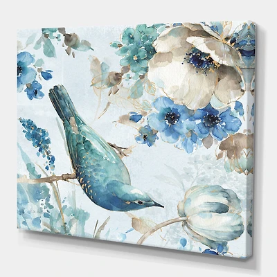 Designart - Indigold Watercolor Lovely bird I
