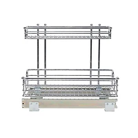 Household Essentials Glidez Chrome 2-Tier Cabinet Organizer