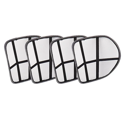 Mind Reader Harmony Collection Black Ergonomic Lower Back Support, 4ct.