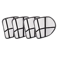 Mind Reader Harmony Collection Black Ergonomic Lower Back Support, 4ct.