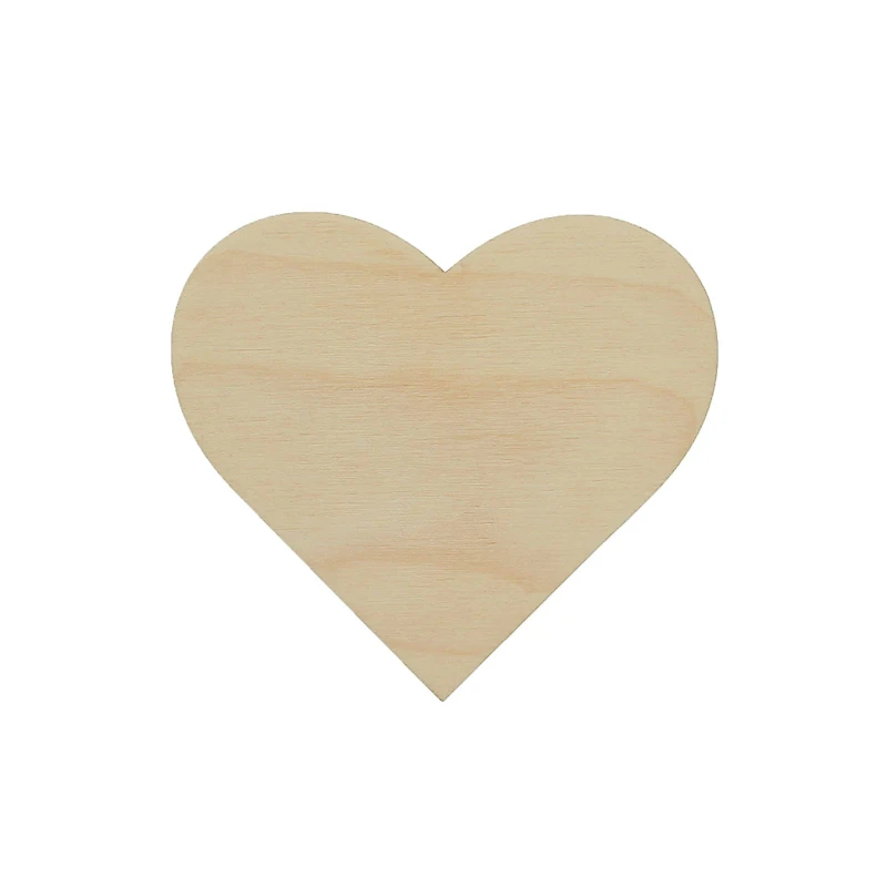 Essentials by Leisure Arts Flat Wood Heart, 24ct.