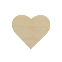 Essentials by Leisure Arts Flat Wood Heart, 24ct.