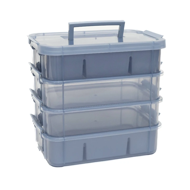 Everything Mary Four Tray Plastic Storage Organizer