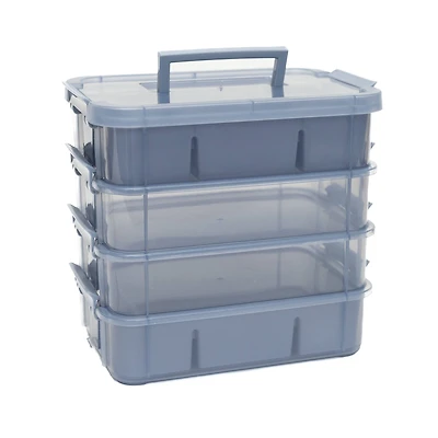 Everything Mary Four Tray Plastic Storage Organizer