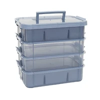 Everything Mary Four Tray Plastic Storage Organizer