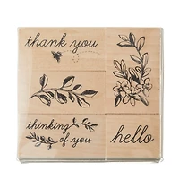 Floral Hello Wood Stamp Set by Recollections™