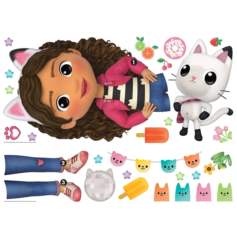 RoomMates Dreamworks Gabby's Dollhouse Character Giant Wall Decal Set