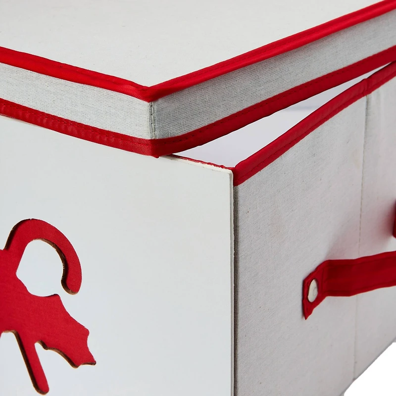Household Essentials Red Candy Cane Storage Box