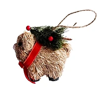 4" Pig with Tree Natural Ornament by Ashland®