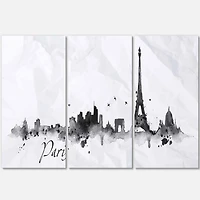 Designart - Paris with Eiffel Silhouette