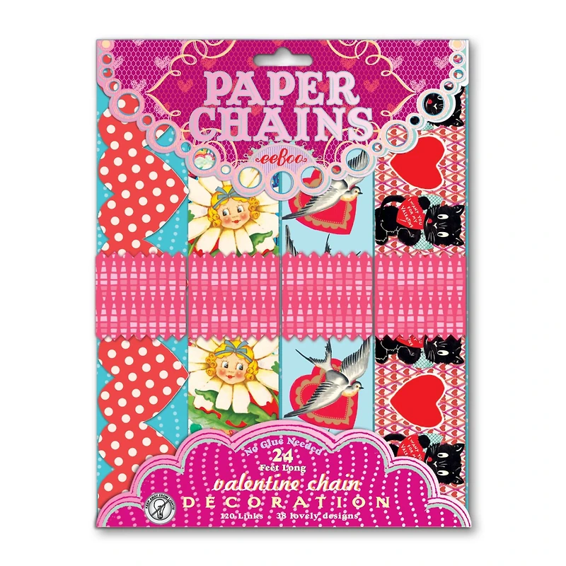 eeBoo Valentine Paper Chain Kit