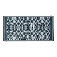 Blue Morrocan Outdoor Floor Runner 3ft. x 6ft.