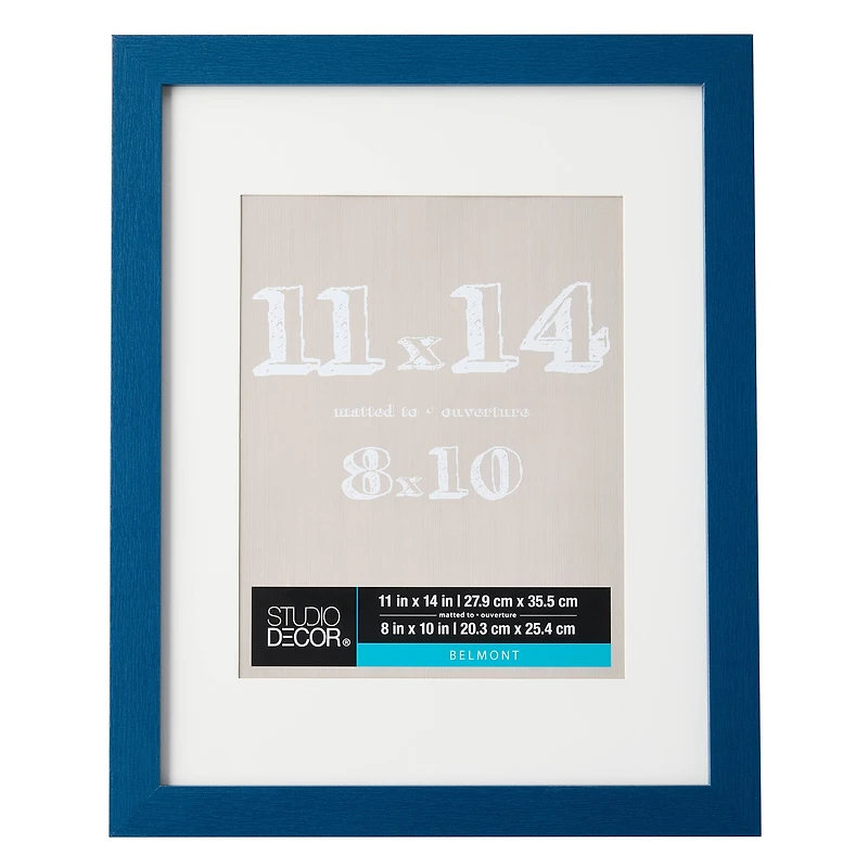 Sapphire Blue Belmont Frame with Mat by Studio Décor