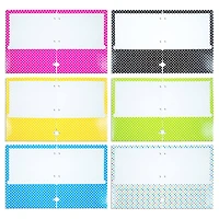 JAM Paper Polka Dots Glossy Laminated Two Pocket 3 Hole Punch School Folders, 6ct.