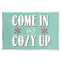 Stupell Industries Come In & Cozy Up Snowflake Phrase Wall Plaque Art