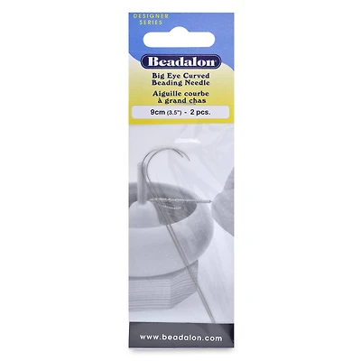 Beadalon® 3.5" Big Eye Curved Beading Needles, 2ct.