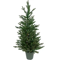 4ft. Pre-Lit Potted Real Touch™ Grande Spruce Artificial Christmas Tree, Clear Lights