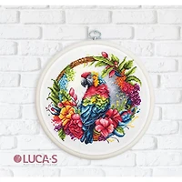 Luca-S The Tropical Parrot Counted Cross-Stitch Kit