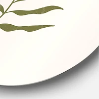 Designart - Abstract Geometrical Moon With Leaf II