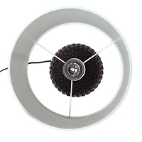 Simple Designs 20" Ceramic Purled Texture Table Lamp