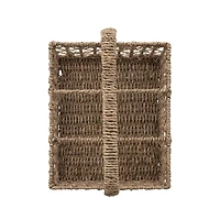 Hello Honey® Natural Handwoven Seagrass 6 Section Caddy with Handle