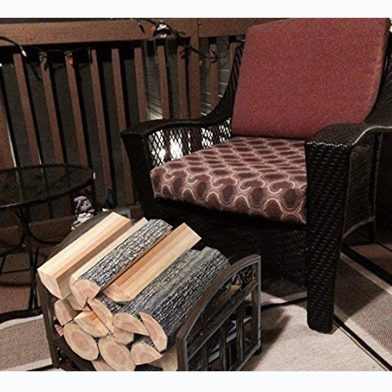 Hastings Home Brown Scroll Firewood Storage Rack