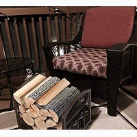 Hastings Home Brown Scroll Firewood Storage Rack