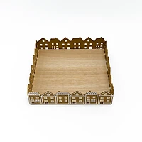 6" Brown Decorative Gingerbread House Tray by Ashland®