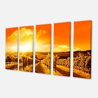 Designart - Scenic Sunset Road in Italy