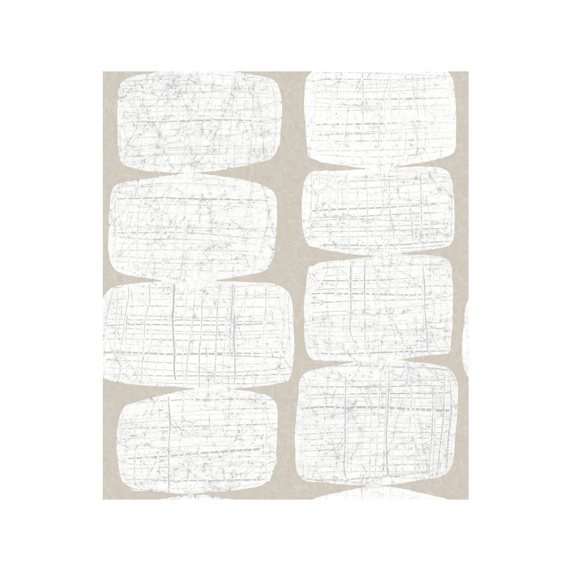 RoomMates White Mid-Century Beads Peel & Stick Wallpaper