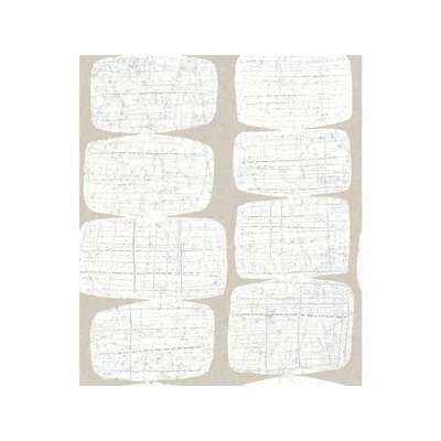 RoomMates White Mid-Century Beads Peel & Stick Wallpaper