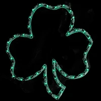16" Lighted St. Patrick's Day Irish Shamrock Window Decoration