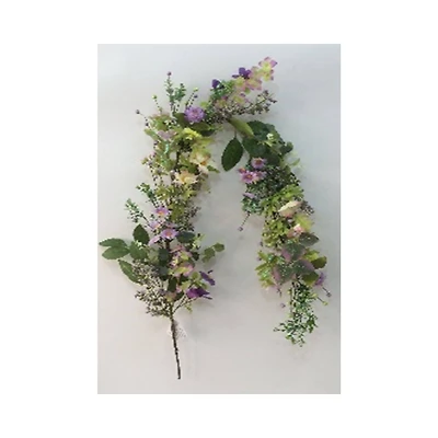 5ft. Purple Daisy & Mixed Foliage Floral Garland
