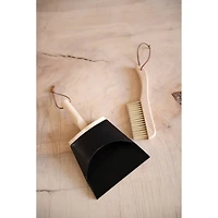 Hello Honey® Metal Dust Pan with Beech Wood Handle & Brush Set