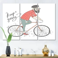 Designart - Hipster Man On A Bicycle