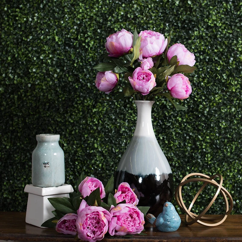 Artificial Cerise Peony Bush