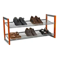 Organize It All Wooden Stackable Shoe Rack