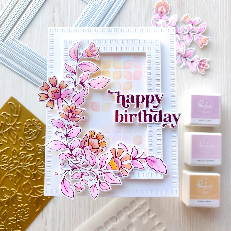 Pinkfresh Studio Essentials Blanket Stitch Rectangle Die Set