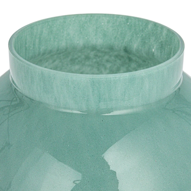 Hello Honey® 7.25" Blue Round Glass Opaque Vase