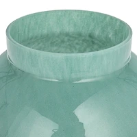 Hello Honey® 7.25" Blue Round Glass Opaque Vase