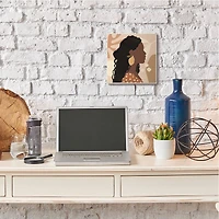 Stupell Industries Woman With Lemon Earring Wooden Wall Plaque