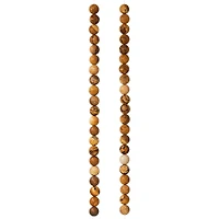12 Pack: Natural & Brown Picture Jasper Round Beads, 6mm by Bead Landing™