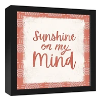 Sunshine On my Mind Black Framed Canvas