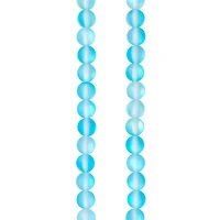 Matte Aqua Opal Glass Round Beads, 6mm by Bead Landing™