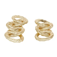 CosmoLiving by Cosmopolitan Gold Aluminum Chain Sculpture Set