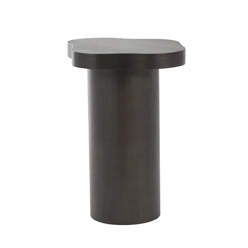 23" Pedestal Side End Accent Table with Rounded Square Top