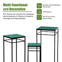 Glitzhome® Square Nesting Planter Stands Set