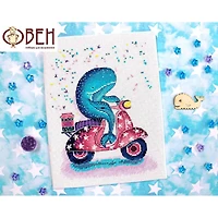 Oven Motorcyclist Cross Stitch Kit