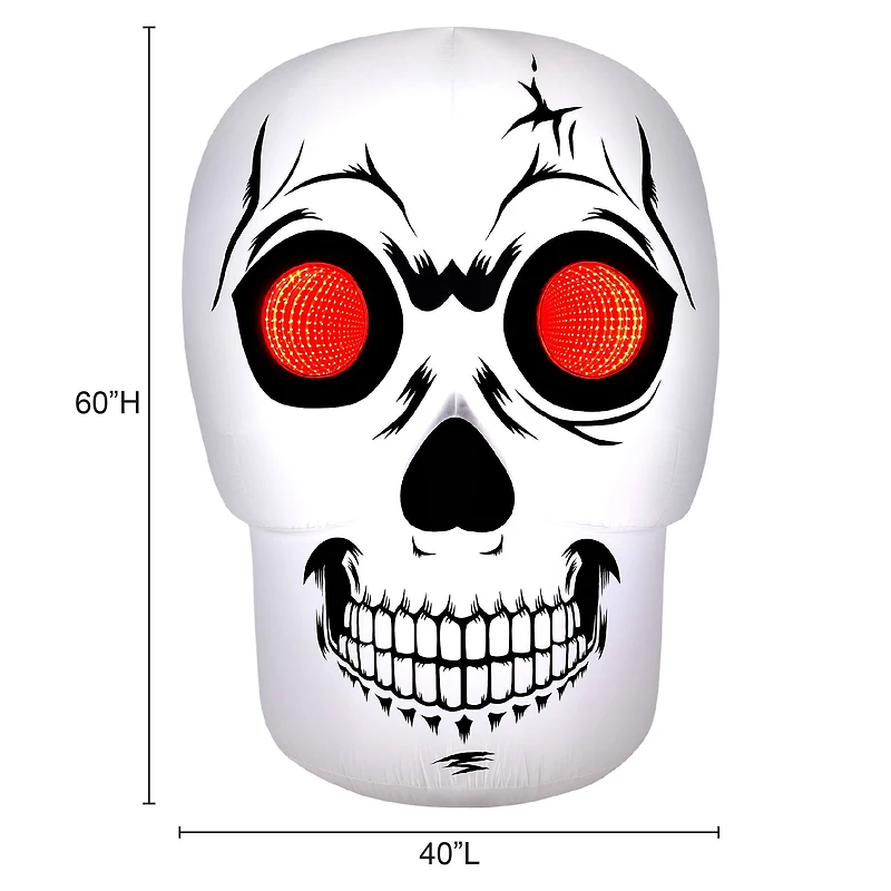 5ft. Airflowz Inflatable Infinity Mirror Skull