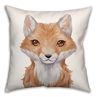 Baby Fox 18" x 18" Throw Pillow